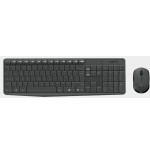 Teclado portugués logitech mk235 ratón incluido rf inalámbrico gris