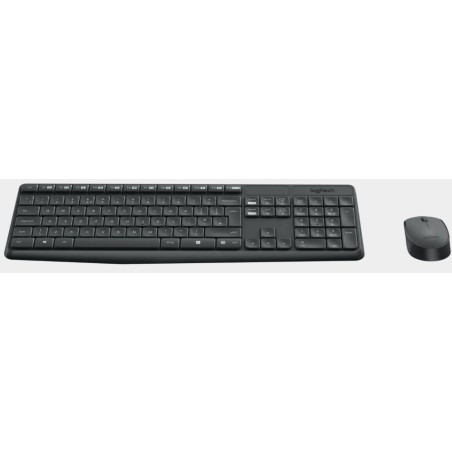 Teclado portugués logitech mk235 ratón incluido rf inalámbrico gris