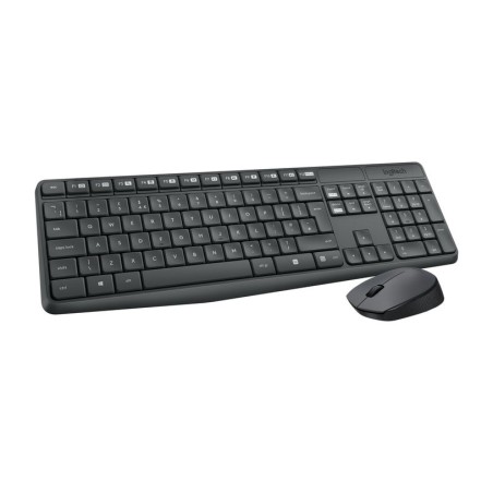 Teclado ingles logitech mk235 ratón incluido usb qwerty internacional de ee.uu. gris