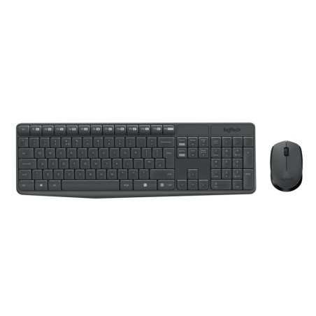 Teclado ingles logitech mk235 ratón incluido usb qwerty internacional de ee.uu. gris