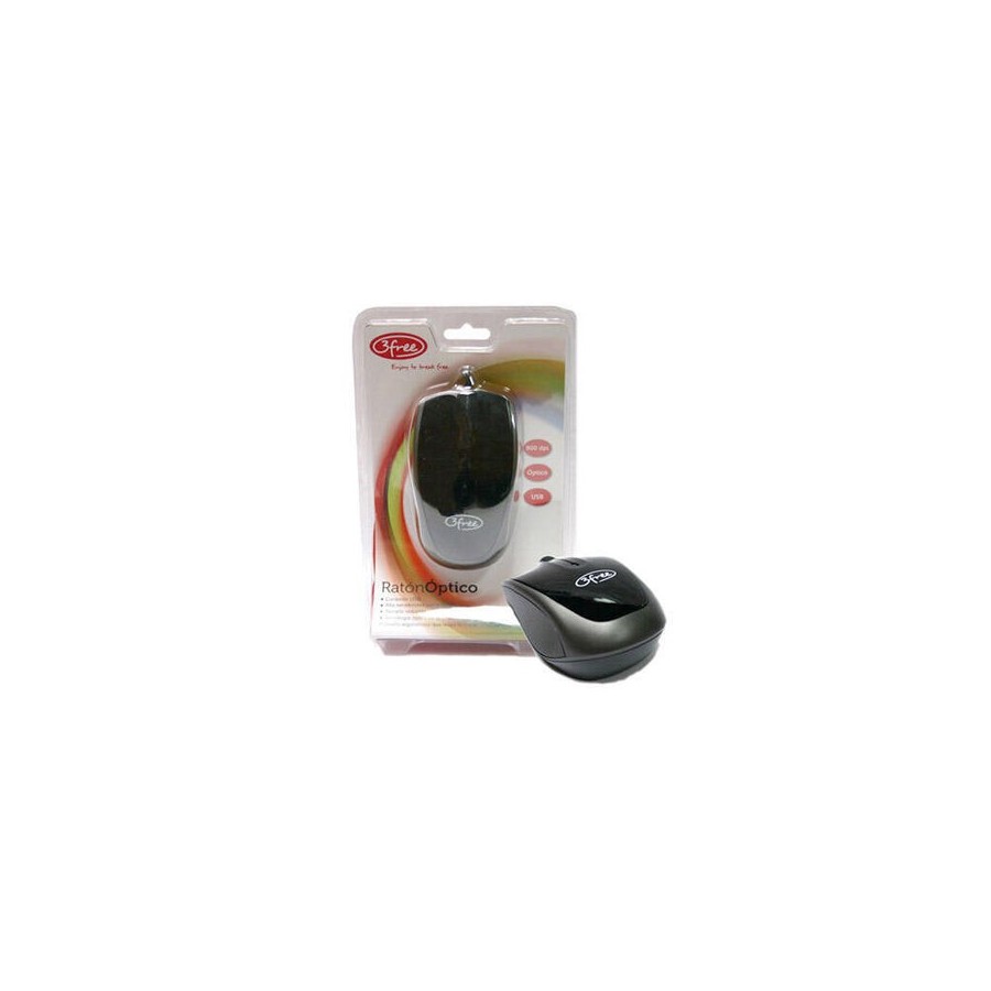 3free mouse optico usb mcn301 color negro
