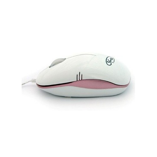 3free mouse optico usb mcm101/wp diseño blanco rosa