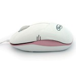 3free mouse optico usb mcm101/wp diseño blanco rosa
