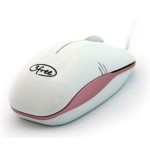 3free mouse optico usb mcm101/wp diseño blanco rosa
