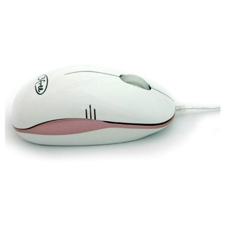 3free mouse optico usb mcm101/wp diseño blanco rosa