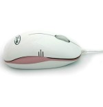 3free mouse optico usb mcm101/wp diseño blanco rosa