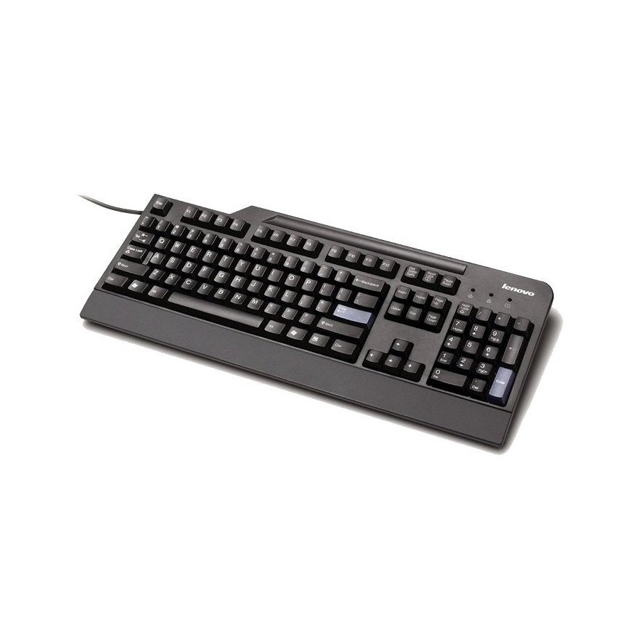 Teclado español lenovo usb con lector smart card (compatible dni electronico) negro