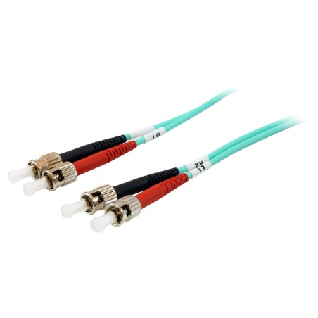 Equip cable fibra optica multimodo st/st om3 50/125 lsoh 2m color azul