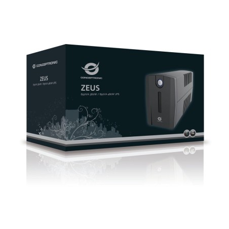 Conceptronic sai 850va 480w proteccion puerto 2x shucko lan modem zeus 02es
