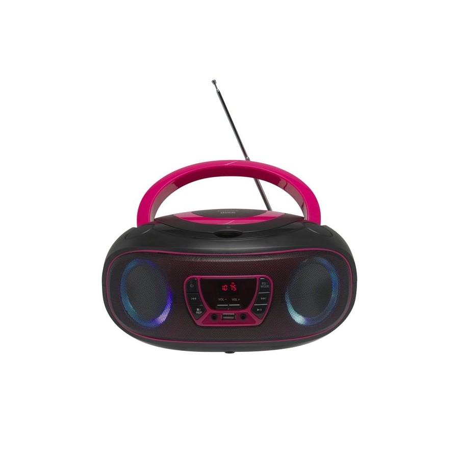 Denver radio tcl-212 rosa/ reproductor cd/ usb/ bluetooth