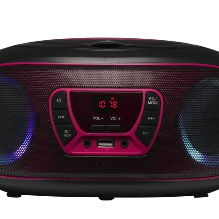Denver radio tcl-212 rosa/ reproductor cd/ usb/ bluetooth
