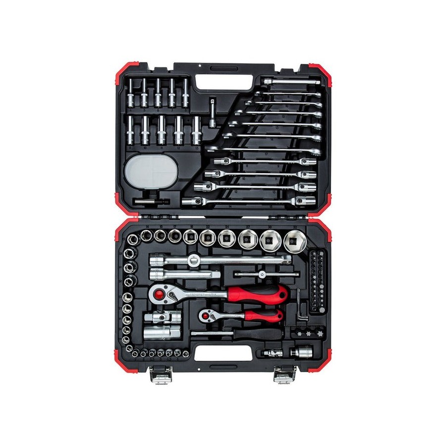 Gedore juego de llaves de tubo rojo 1/4 "+ 1/2", 92 piezas 3300062