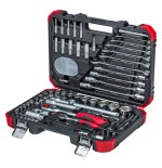 Gedore juego de llaves de tubo rojo 1/4 "+ 1/2", 92 piezas 3300062