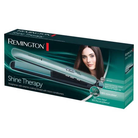 Plancha de pelo remington s8500 shine therapy / ceramica / calentamiento rapido / bolsa