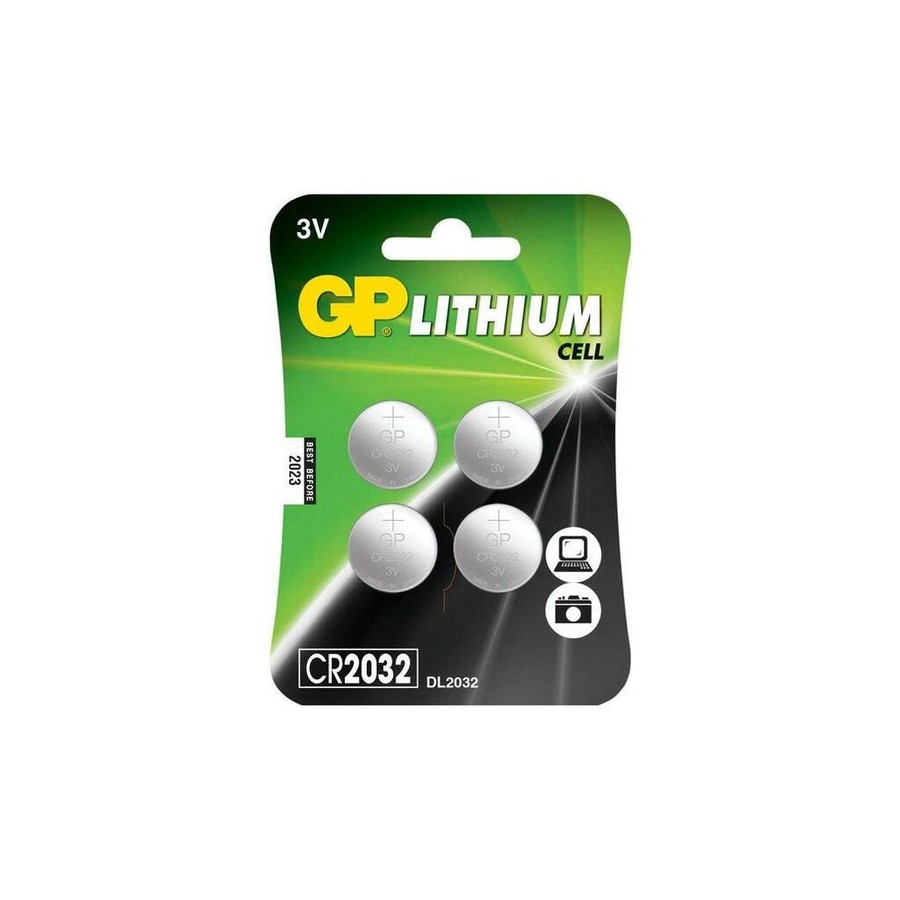 1x4 gp cr2032 lithium cell 3v