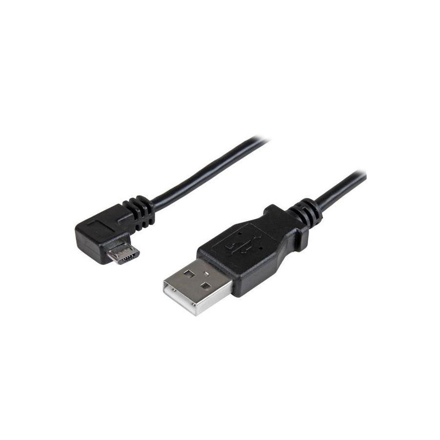 Startech cable usb 2.0 a micro usb 1m acodado carga y sincronizacion usbaub1mra