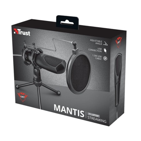 Trust gaming microfono usb gxt 232 mantis negro 22656