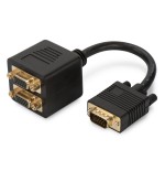 Digitus cable divisor splitter vga a x2 vga m/h negro ak-310400-002-s
