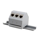 Logilink proteccion de enchufe rj45 keystone carril din gris mp0053