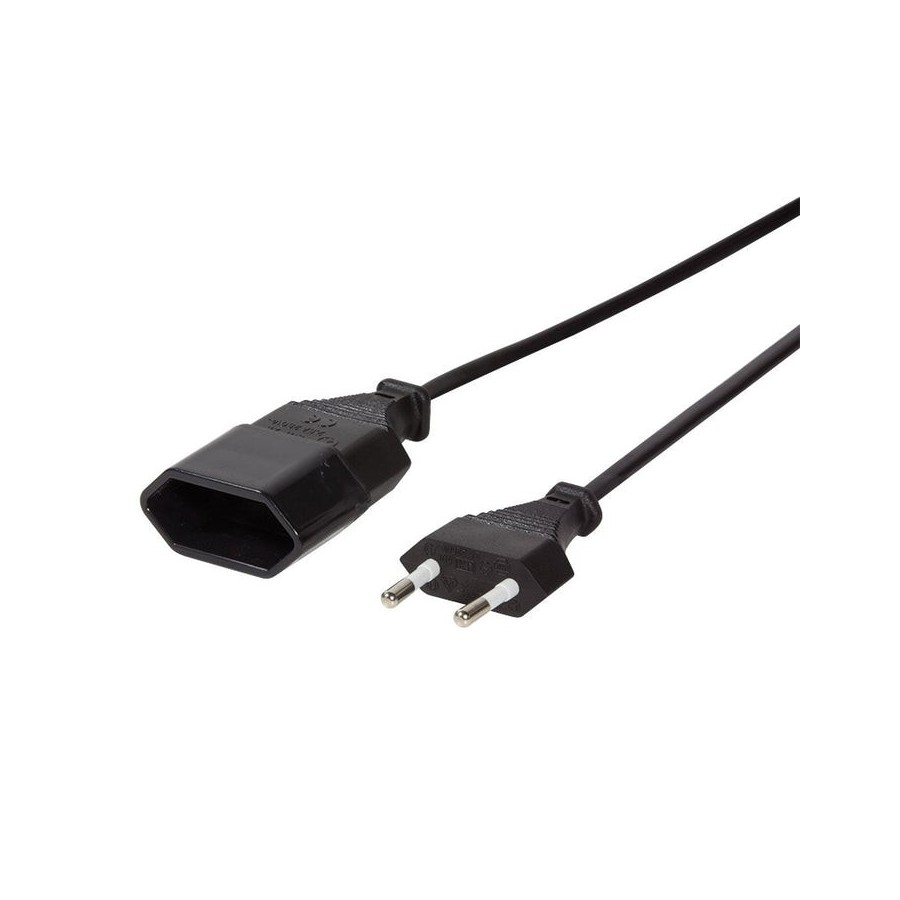 Logilink cable alimentacion 2xcee 7/16  1m  m/h alargo negro cp122