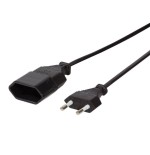 Logilink cable alimentacion 2xcee 7/16  1m  m/h alargo negro cp122