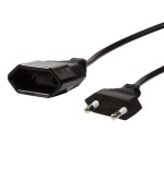 Logilink cable alimentacion 2xcee 7/16  1m  m/h alargo negro cp122