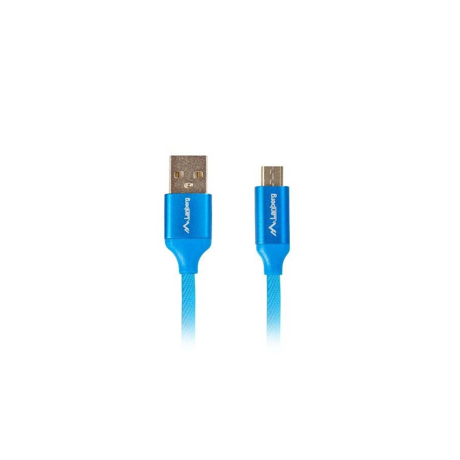 Lanberg cable usb ca-usbm-20cu-0018-bl conectores usb a a micro usb qc 3.0 1.8m azul