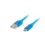 Lanberg cable usb ca-usbm-20cu-0018-bl conectores usb a a micro usb qc 3.0 1.8m azul