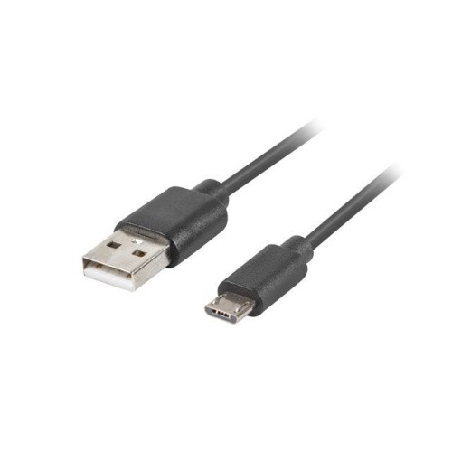 Cable usb lanberg 2.0 m/micro usb m quick charge 3.0 1m negro