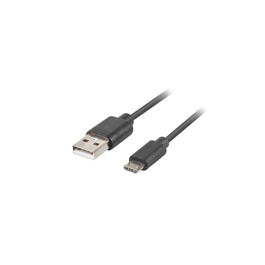 Cable usb lanberg 2.0 m/micro usb m quick charge 3.0 1m negro