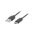 Lanberg cable usb ca-usbo-20cu-0005-bk conectores usb-a a usb tipo-c qc 3.0 0.5m negro