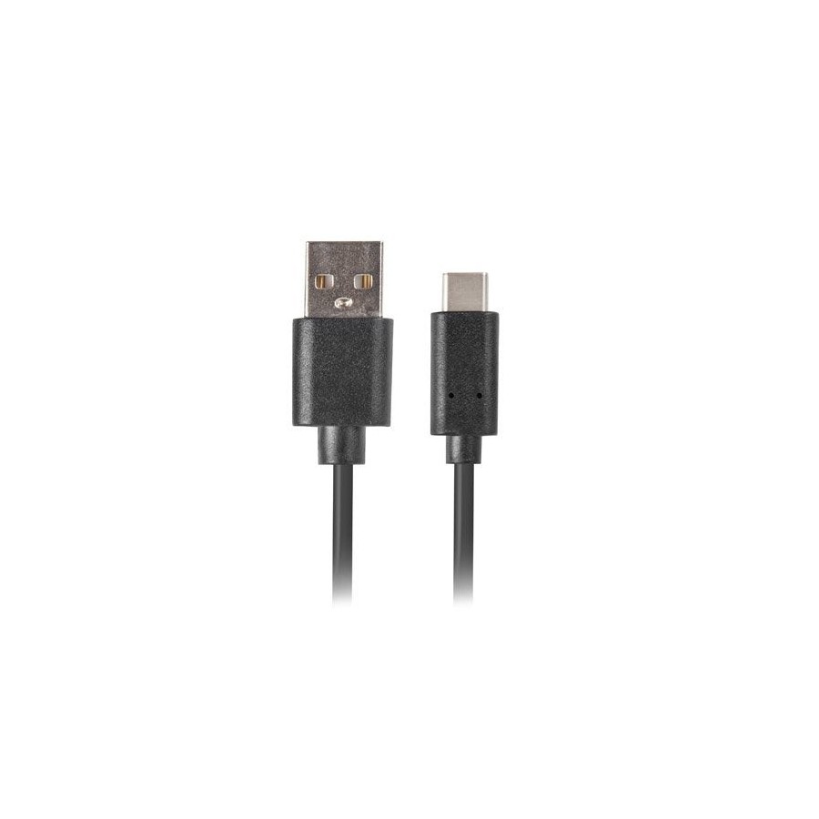 Lanberg cable usb ca-usbo-20cu-0010-bk conectores usb-a a usb tipo-c qc 3.0  1m negro