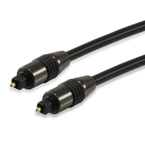 Equip cable de audio fibra optica toslink 1.80m negro 147921