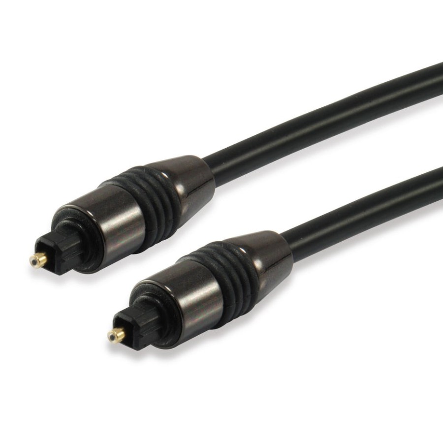Equip cable de audio fibra optica toslink 1.80m negro 147921