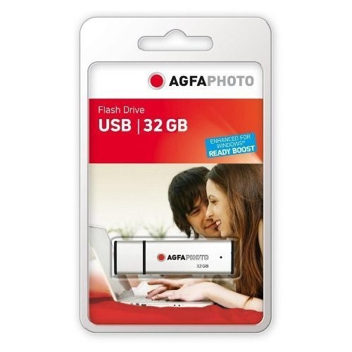 Pendrive agfaphoto 2.0, 32gb usb tipo a plata