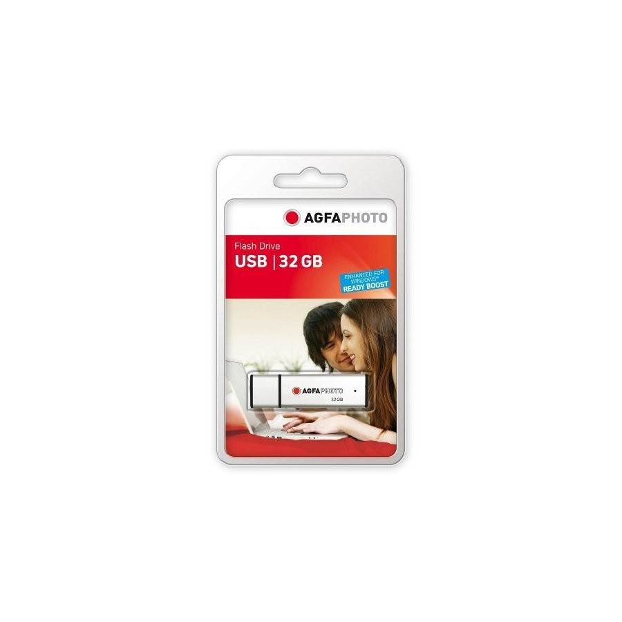Pendrive agfaphoto 2.0, 32gb usb tipo a plata