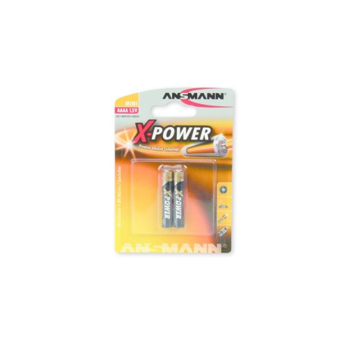 Batería alcalina x-power de ansmann, (aaaa), paquete de 2 (1510-0005)