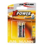 Pilas alcalinas ansmann aaa lr 03 x-power blister 2 piezas