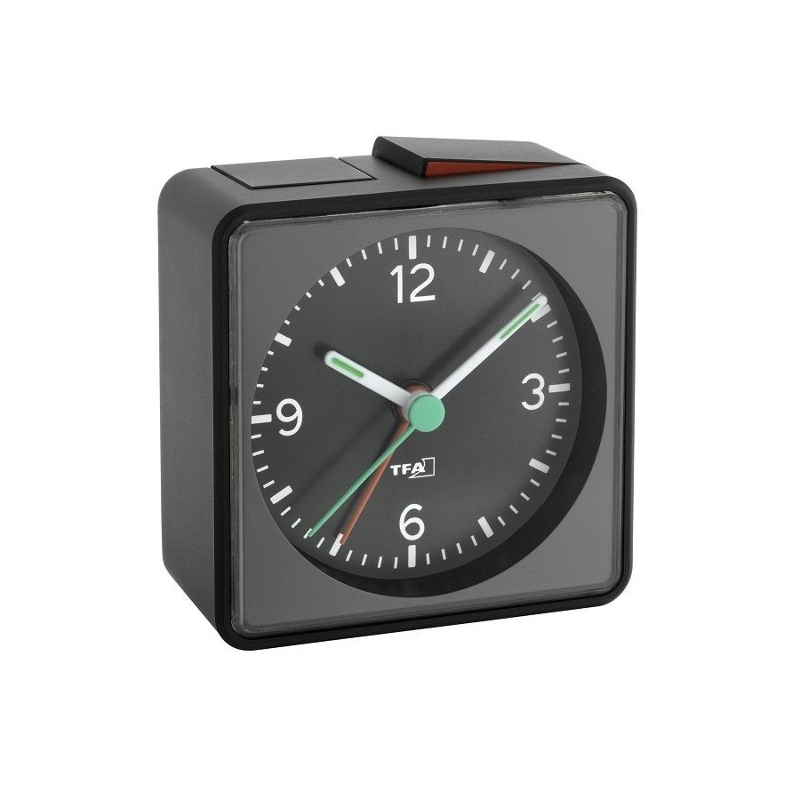 Tfa-dostmann 60.1013.01 despertador negro