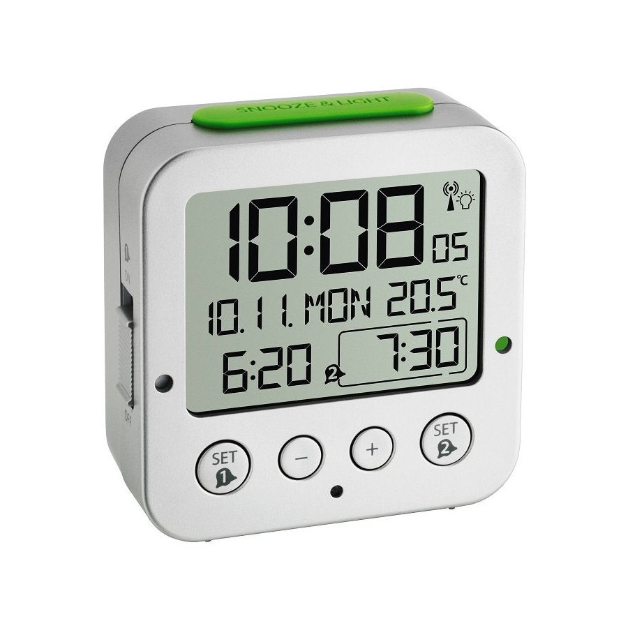 Tfa 60.2528.54 reloj con alarma radio bingo con temperatura