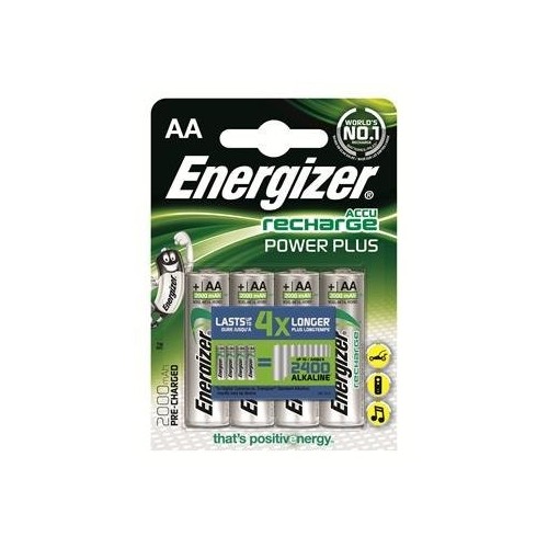 Baterías energizer aa/hr6, 2000 mah recargable power plus ni-mh, 4 pieza(s)