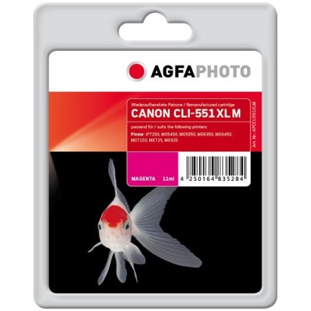 Agfaphoto apccli551xlm tinta canon cli-551 xl rendimiento magenta