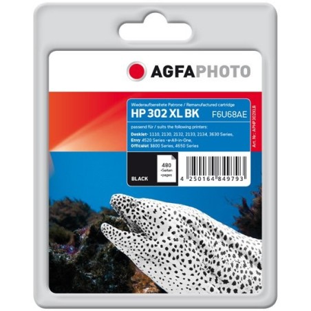 Agfaphoto aphp302xlb tinta hp 302xl f6u68ae negro