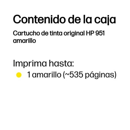 Tinta original hp 951 officejet amarillo 1 pieza(s)