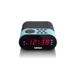Lenco cr-07 radio reloj negro, azul