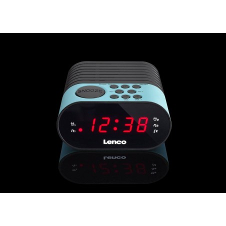 Lenco cr-07 radio reloj negro, azul