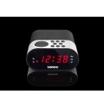 Lenco cr-07 radio reloj negro, blanco