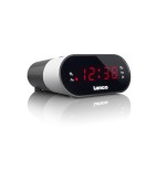 Lenco cr-07 radio reloj negro, blanco