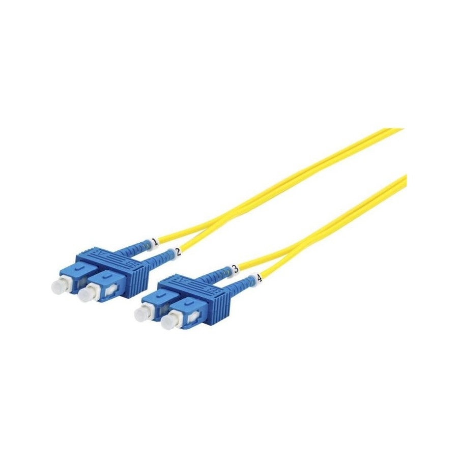 Microconnect sc/pc-sc/pc 1m cable de fibra optica amarillo