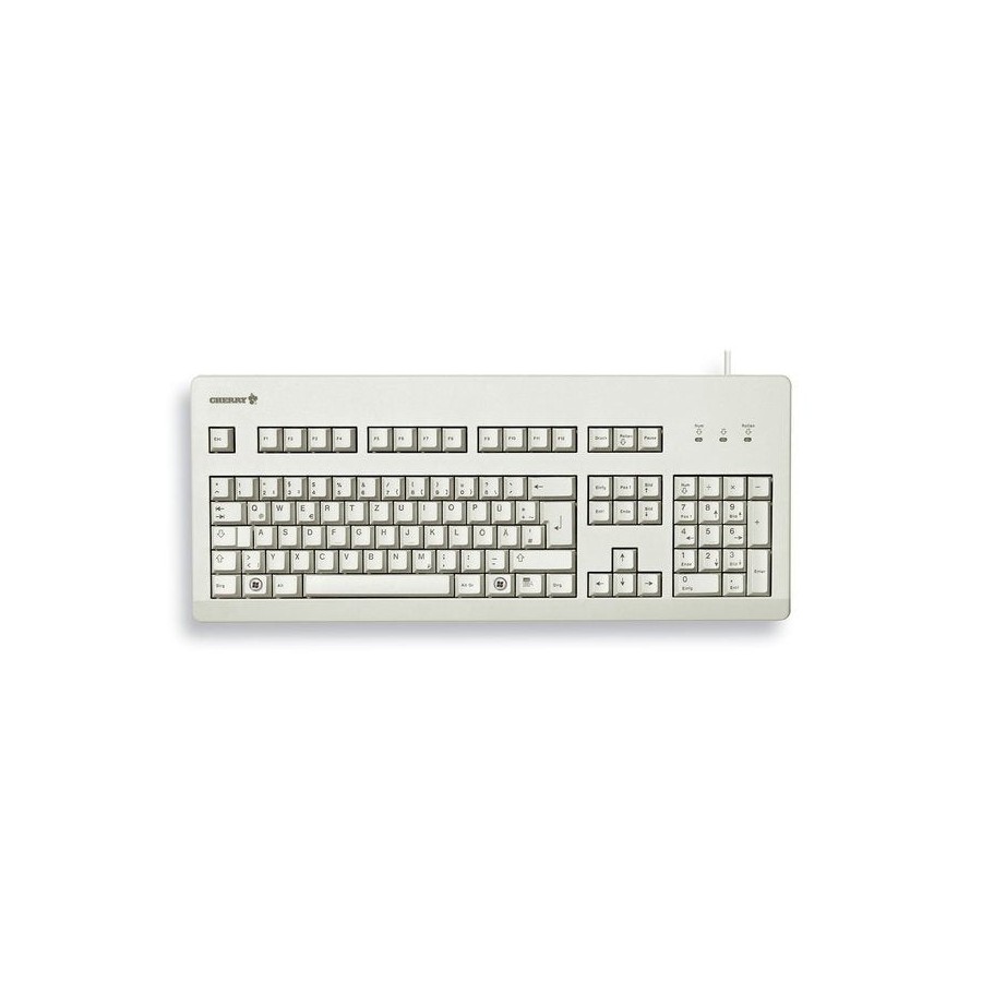 Teclado inglés cherry g80-3000 usb qwerty reino unido gris